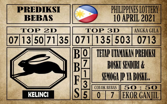 Prediksi Filipina PCSO Hari Ini 10 April 2021