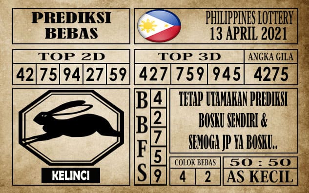 Prediksi Filipina PCSO Hari Ini 13 April 2021