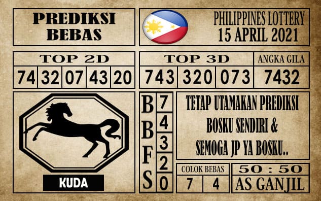 Prediksi Filipina PCSO Hari Ini 15 April 2021