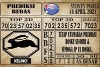 Prediksi Sydney Pools Hari Ini 14 April 2021