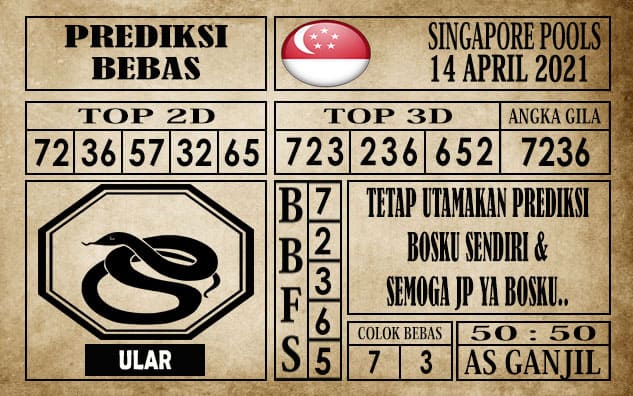 Prediksi Singapore Pools Hari ini 14 April 2021