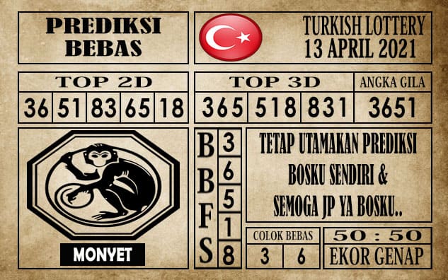 Prediksi Turkish Lottery Hari Ini 13 April 2021