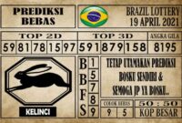 Prediksi Brazil Lottery Hari Ini 19 April 2021