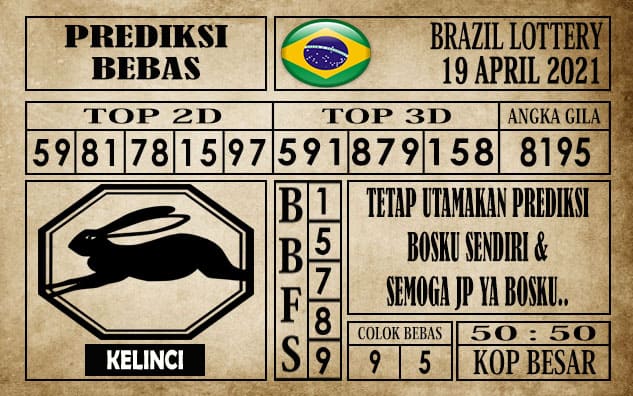 Prediksi Brazil Lottery Hari Ini 19 April 2021