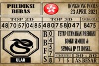 Prediksi Hongkong Pools Hari Ini 23 April 2021