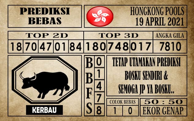 Prediksi Hongkong Pools Hari Ini 19 April 2021