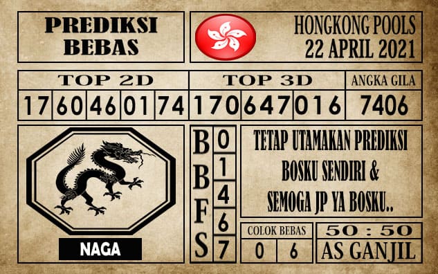 Prediksi Hongkong Pools Hari Ini 22 April 2021
