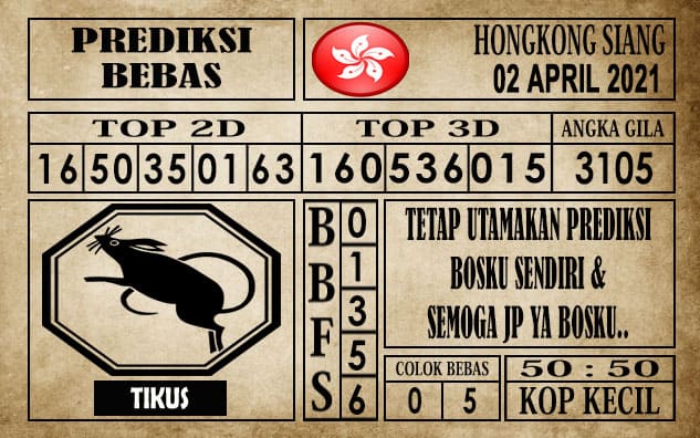Prediksi Hongkong Siang Hari ini 02 April 2021