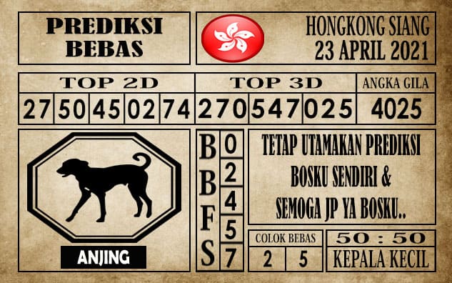 Prediksi Hongkong Siang Hari ini 23 April 2021