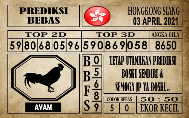 Prediksi Hongkong Siang Hari ini 03 April 2021