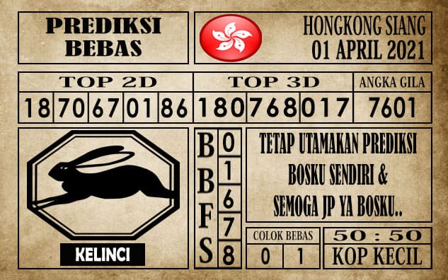 Prediksi Hongkong Siang Hari ini 01 April 2021