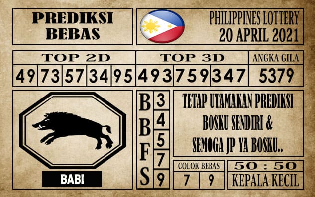 Prediksi Filipina PCSO Hari Ini 20 April 2021
