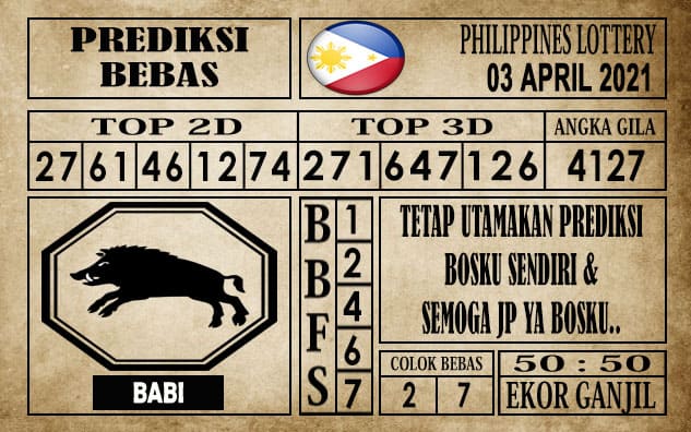 Prediksi Filipina PCSO Hari Ini 03 April 2021