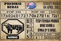 Prediksi Sydney Pools Hari ini 04 April 2021