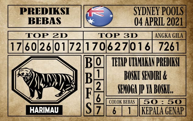Prediksi Sydney Pools Hari ini 04 April 2021