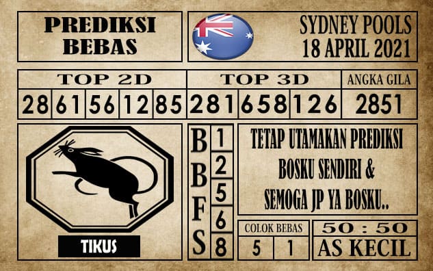 Prediksi Sydney Pools Hari ini 18 April 2021