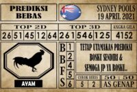 Prediksi Sydney Pools Hari ini 19 April 2021