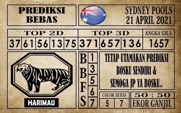Prediksi Sydney Pools Hari ini 21 April 2021