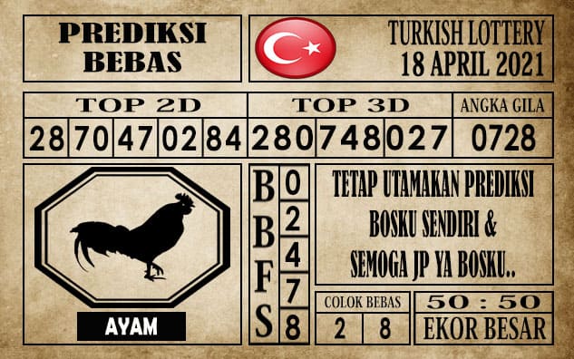 Prediksi Turkish Lottery Hari ini 18 April 2021