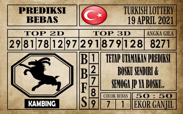 Prediksi Turkish Lottery Hari ini 19 April 2021