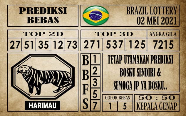 Prediksi Brazil Lottery Hari Ini 02 Mei 2021