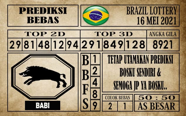Prediksi Brazil Lottery Hari Ini 16 Mei 2021