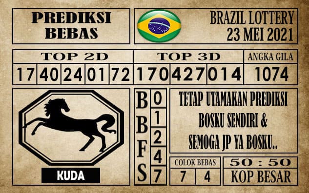 Prediksi Brazil Lottery Hari Ini 23 Mei 2021
