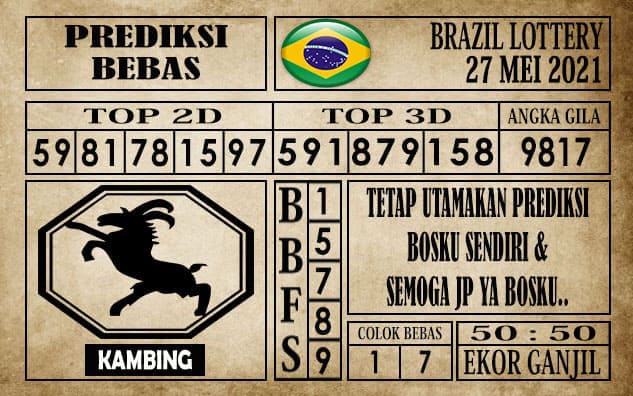 Prediksi Brazil Lottery Hari Ini 27 Mei 2021