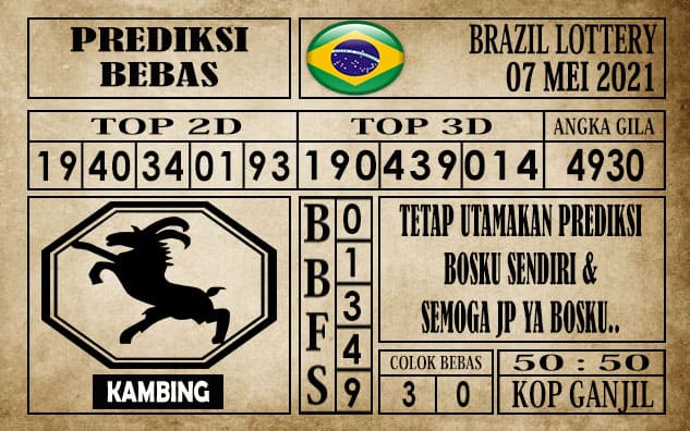 Prediksi Brazil Lottery Hari Ini 07 Mei 2021