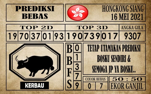 Prediksi Hongkong Siang Hari ini 16 Mei 2021