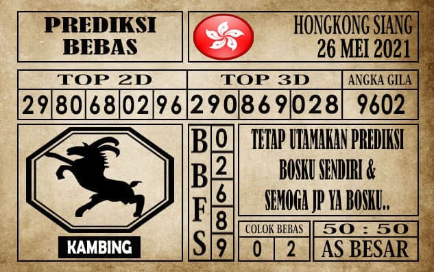 Prediksi Hongkong Siang Hari ini 26 Mei 2021