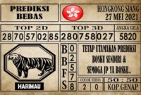 Prediksi Hongkong Siang Hari ini 27 Mei 2021