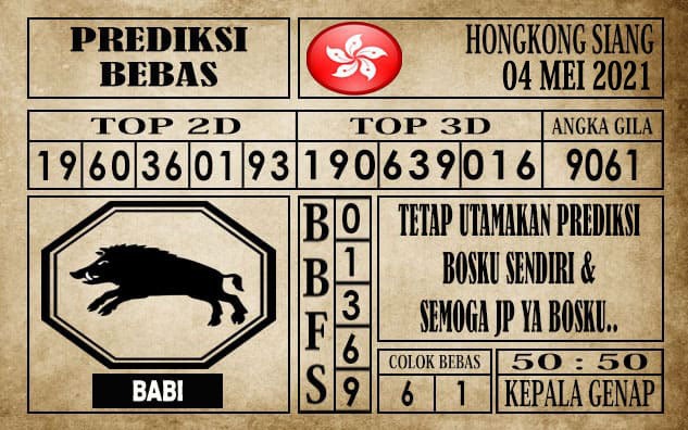 Prediksi Hongkong Siang Hari ini 04 Mei 2021