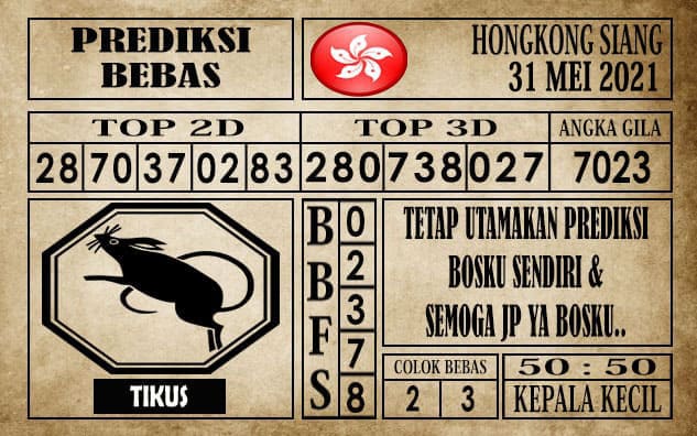 Prediksi Hongkong Siang Hari ini 31 Mei 2021