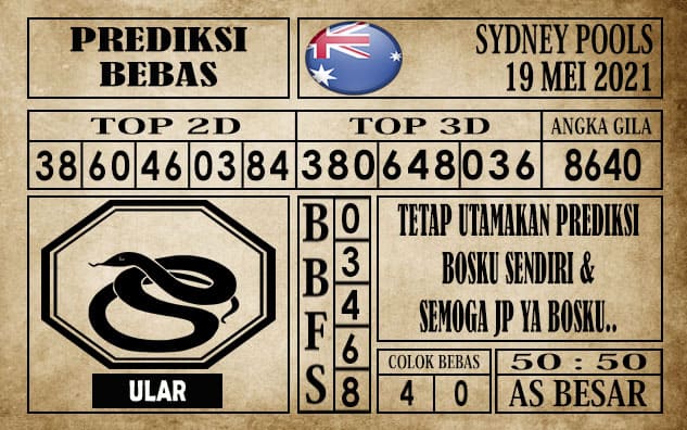 Prediksi Sydney Pools Hari ini 19 Mei 2021