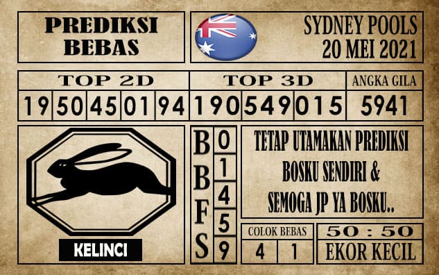 Prediksi Sydney Pools Hari ini 20 Mei 2021