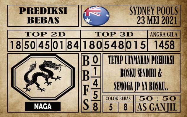 Prediksi Sydney Pools Hari ini 23 Mei 2021