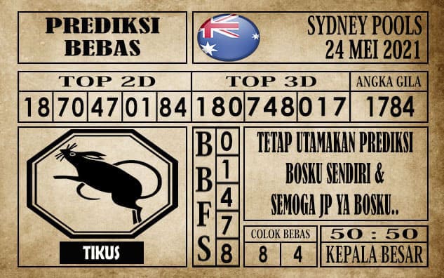 Prediksi Sydney Pools Hari ini 24 Mei 2021