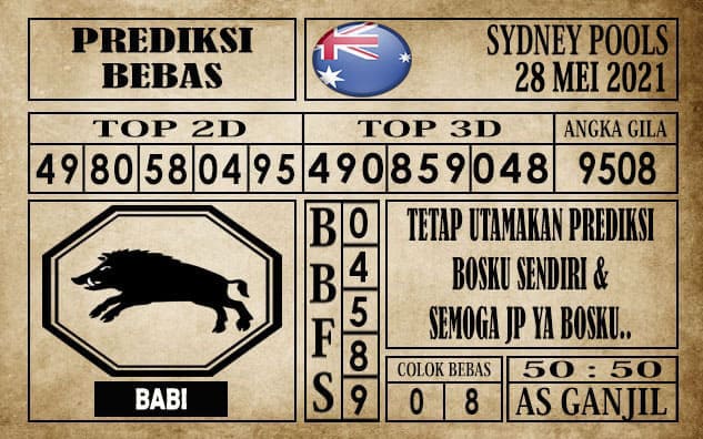 Prediksi Sydney Pools Hari ini 28 Mei 2021