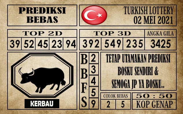 Prediksi Turkish Lottery Hari ini 02 Mei 2021