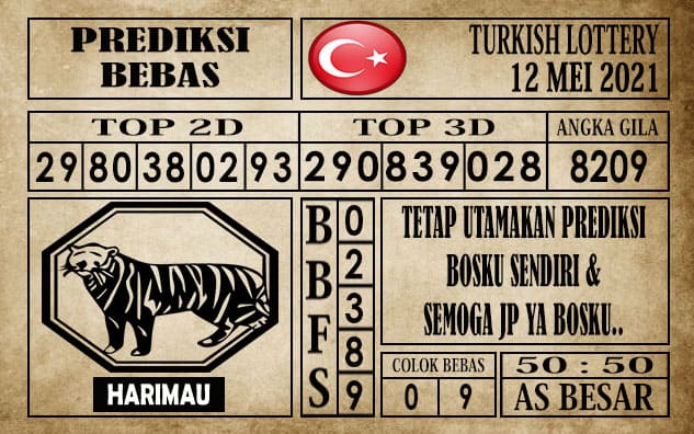 Prediksi Turkish Lottery Hari ini 12 Mei 2021