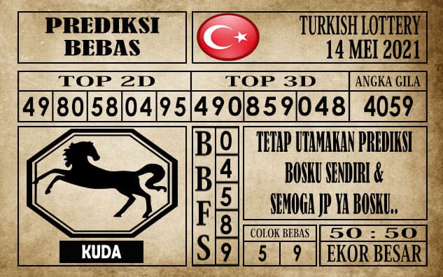 Prediksi Turkish Lottery Hari ini 14 Mei 2021