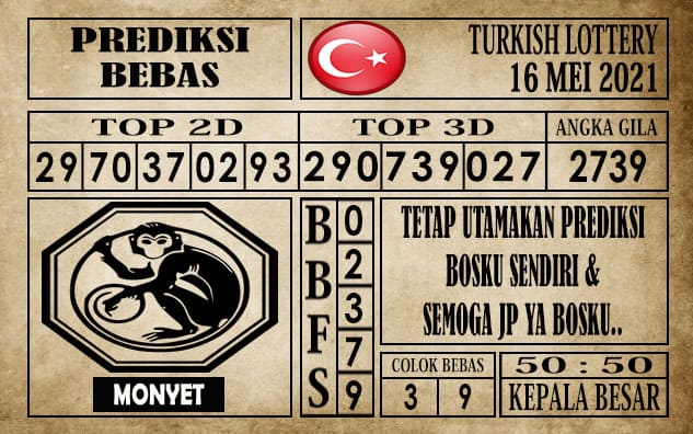 Prediksi Turkish Lottery Hari ini 16 Mei 2021