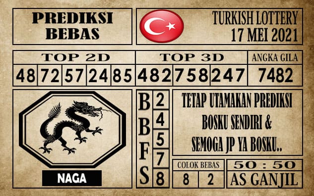 Prediksi Turkish Lottery Hari ini 17 Mei 2021