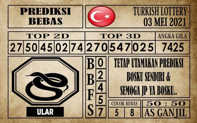 Prediksi Turkish Lottery Hari ini 03 Mei 2021