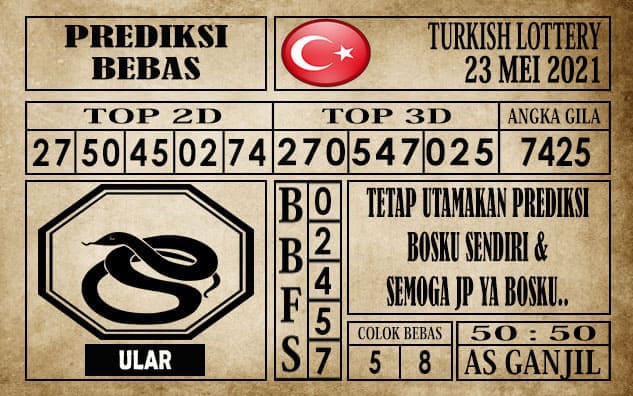 Prediksi Turkish Lottery Hari ini 23 Mei 2021
