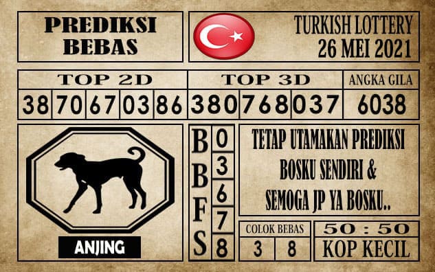 Prediksi Turkish Lottery Hari ini 26 Mei 2021