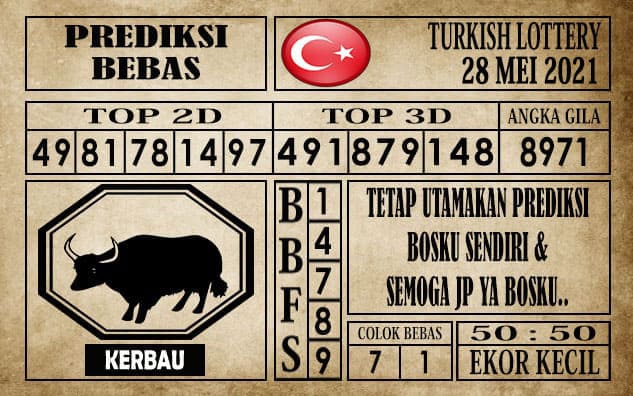 Prediksi Turkish Lottery Hari ini 28 Mei 2021