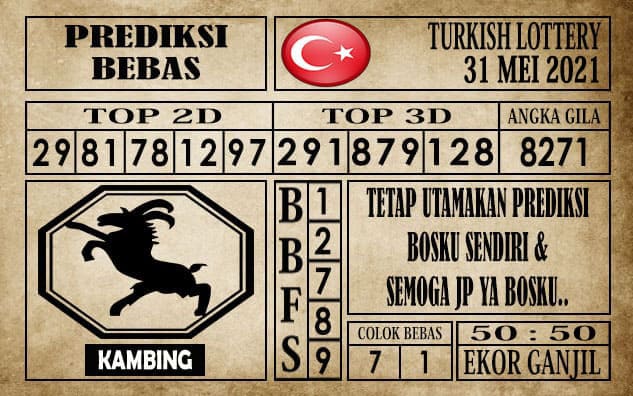 Prediksi Turkish Lottery Hari ini 31 Mei 2021