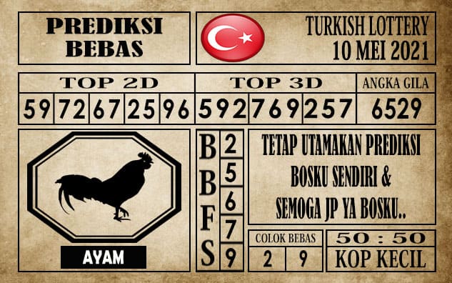 Prediksi Turkish Lottery Hari ini 10 Mei 2021
